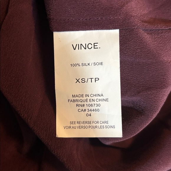 VINCE | silk blouse XS l/s - Picture 4 of 4